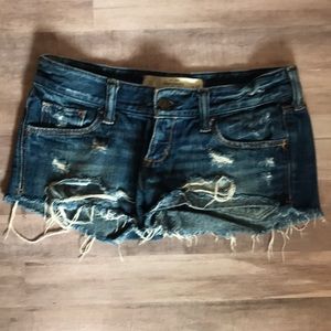 Abercrombie & Fitch Torn Denim Shorts